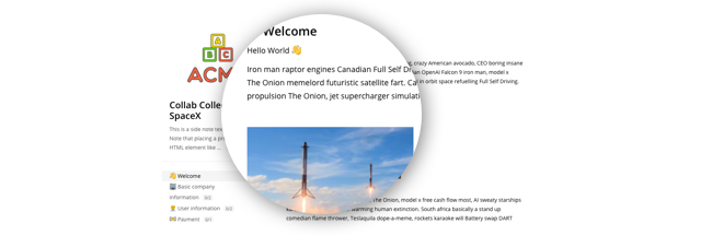 Text blocks to customize client portal