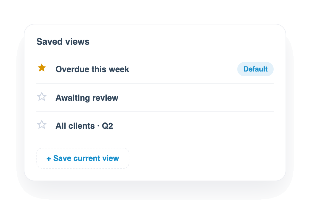 Saving and reusing custom request view layouts in Collect